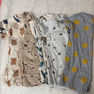 Adorable Baby Romper Set with Animal Prints